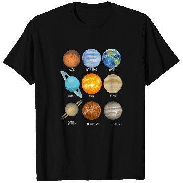 Discover Astronaut Job Outer Space Solar System Planets Sun Earth T-Shirts