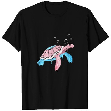 Discover Turtle Pet LGBT Transgender Pride Trans Flag Sea Turtle Subtle T-Shirts