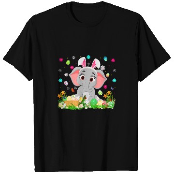 Discover Elephant Mammal Bunny Easter Egg Lover Funny Elephant Easter Sunday T-Shirts