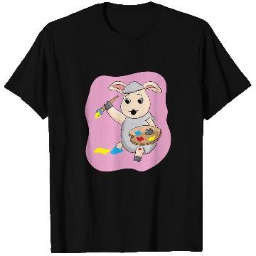 Discover Sheep Pet Painting Artsy Drawing Lamb T-Shirts