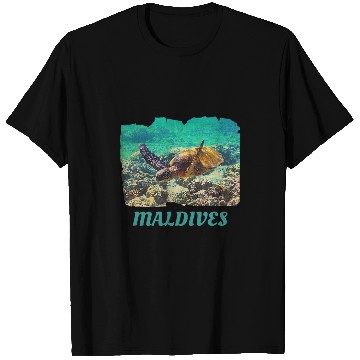 Discover Turtle Pet Maldives Vacation Sea Turtle Scuba Diving T-Shirts