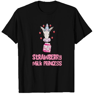 Discover Unicorn Pet Strawberry Milk Princess Kawaii Unicorn Stawberry Milk Shake T-Shirts