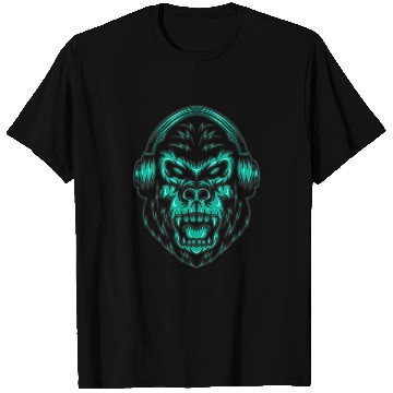 Discover Gorilla Pet Headphones Sonic Ape Groove Monkey Retro 80s T-Shirts