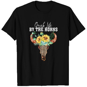 Discover Cow Pet Grab Life By The Horns Leopard Cheetah Print Cow T-Shirts