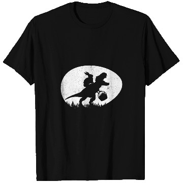 Discover Dinosaur Pet Bunny Dinosaur T rexs Easter Egg Basket Easter Day Boys Kids T-Shirts