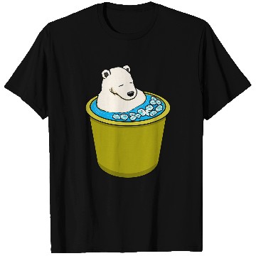 Discover Polar Bear Ice Bathing Wildlife Animal T-Shirts