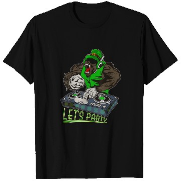 Discover Gorilla Pet Disc Jockey Djane Gorilla DJ Controller St T-Shirts
