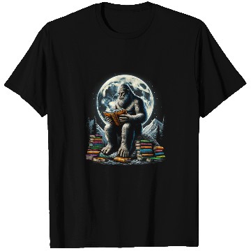 Discover Book Fun Bigfoot Reading Book Sasquatch Reader Book Lover Reading T-Shirts