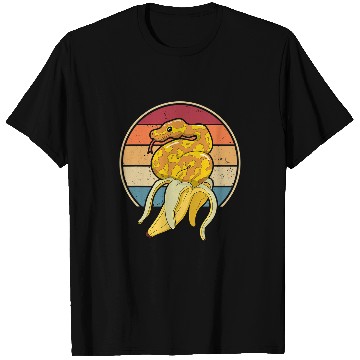 Discover Python Pet Retro Pythonidae Snake Owner Snake Lover Banana Ball Python T-Shirts