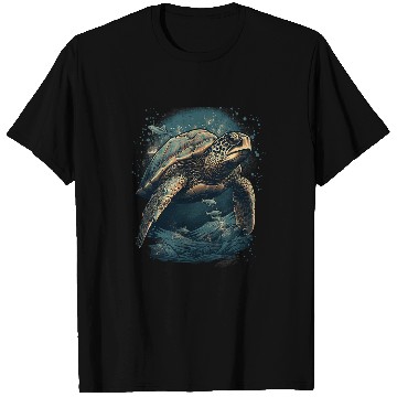 Discover Turtle Pet Deep Blue Sea Under The Sea Turtle Men Women T-Shirts