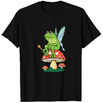 Discover Frog Pet Cottagecore Aesthetic Frog Fairycore Mushroom Goblincore T-Shirts