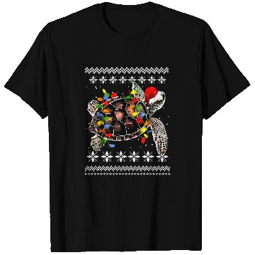 Discover Turtle Pet Light Up Christmas Funny Santa Hat Ugly Xmas 44 T-Shirts
