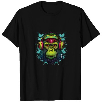 Discover Gorilla Pet Electro Gorilla DJ for Electro Music Fans T-Shirts