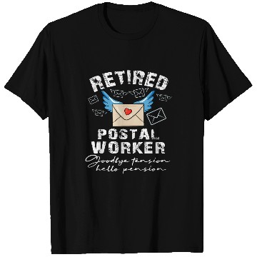 Discover Postal Worker Job Goodbye Tension Hello Pension 2 6 T-Shirts