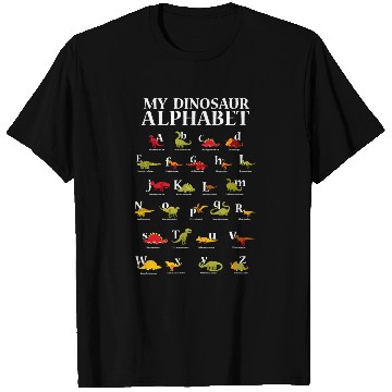 Discover Dinosaur Pet Alphabet Dino Identification Kids Back To School T-Shirts