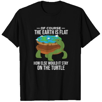 Discover Turtle Pet conspiracy theory flat earth turtle globe funny T-Shirts