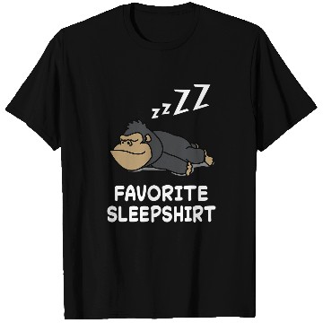 Discover Gorilla Pet Monkey Gorillas Nap Sleeping Sleep Pajama Nightgown T-Shirts