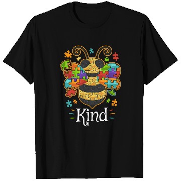 Discover Autism Puzzle Bee Bumble Bee Be Kind Autistic 76 T-Shirts