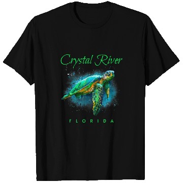 Discover Turtle Pet Crystal River Florida Watercolor Sea T-Shirts