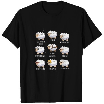 Discover Sheep Pet Farmers Farmer Comic Cartoon Sheep Wool T-Shirts