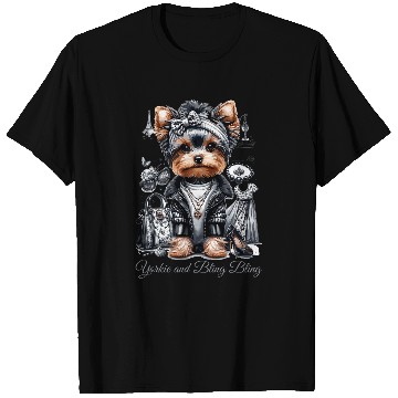 Discover Yorkshire Pet Terrier Yorkie and Bling Bling T-Shirts