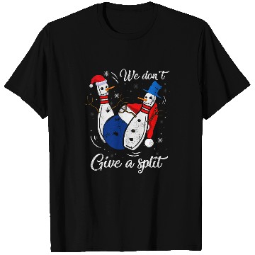 Discover Sport Bowling We Dont Give A Split Bowling Funny Snowman Christmas T-Shirts