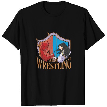 Discover Sport Wrestling Jesus VS The Devil Arm Wrestling T-Shirts