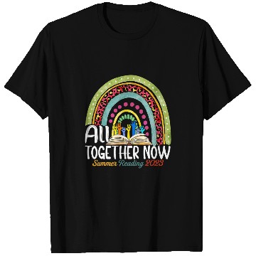 Discover Book Fun All Together Now Summer Reading Rainbow Hand Book Lover T-Shirts