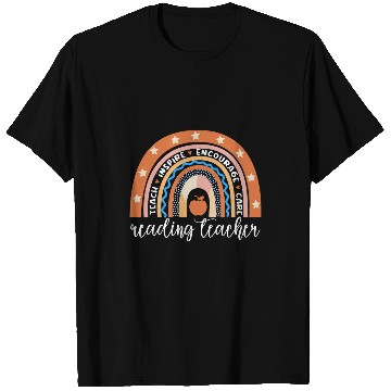 Discover Book Fun bests Reading Teacher Rainbow Reading Coachs T-Shirts