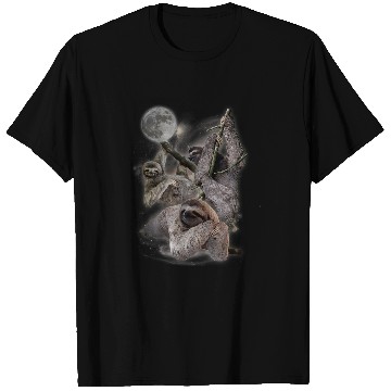 Discover Sloth Pet Gift Sloths Howling at the Moon  Funny Sloth T-Shirts