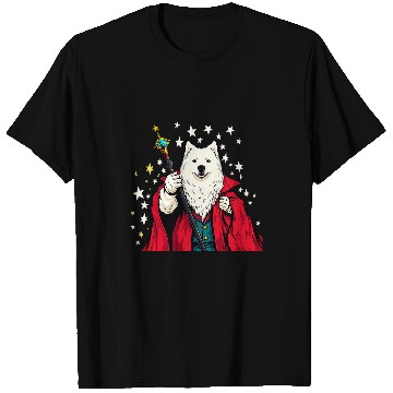 Discover Samoyed Pet Wizard Funny Dog Magic T-Shirts