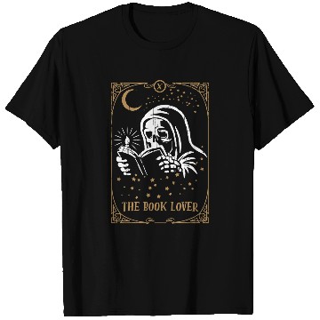 Discover Book Fun Skeletons Book Tarot Card Pagan Gothic Goth Occult T-Shirts