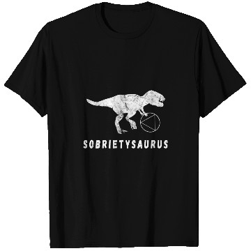 Discover Dinosaur Pet Sober Sobriety TRex Dino AA Support Narcotics Anonymous T-Shirts
