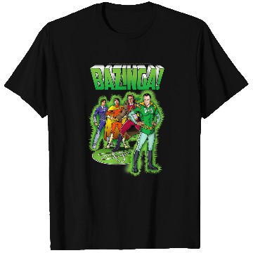Discover Book Fun The Big Bang Theory Bazinga Comic Book Characters T-Shirts