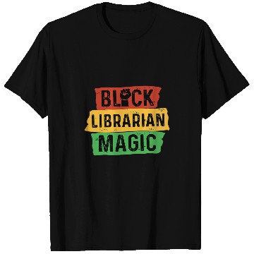 Discover Book Fun Black Librarian Magic Book Nerd Bookish Afrocentric Pride T-Shirts