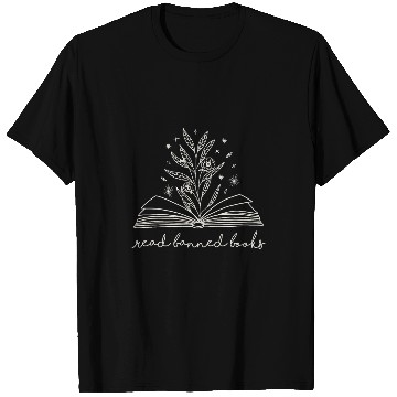 Discover Book Fun Read Banned Books Floral Botanical Book Design T-Shirts