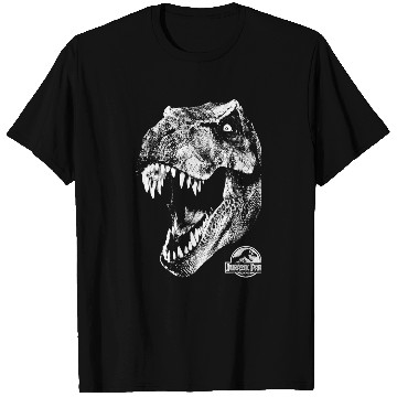 Discover Dinosaur Pet Jurassic Park TRex White Head Roaring T-Shirts