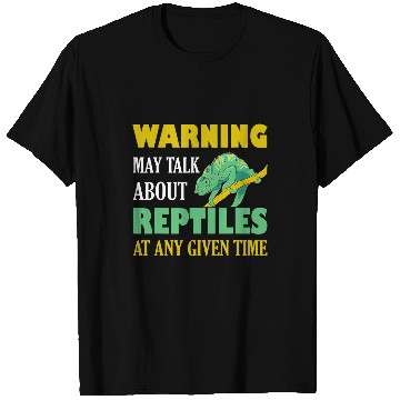 Discover Chameleon Pet Warning May Talk About Reptiles Lizard Lover T-Shirts