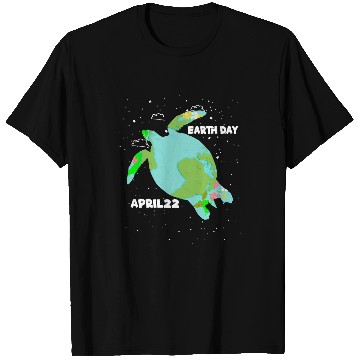 Discover Turtle Pet Earth Day Turtle Earth Day Anniversary Planet Ecology T-Shirts