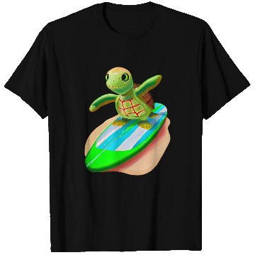 Discover Turtle Pet Surfing T-Shirts