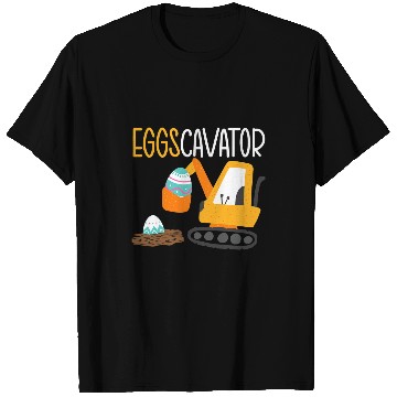 Discover Excavator Fun Eggscavator Easter Egg Hunting Excavator Construction T-Shirts