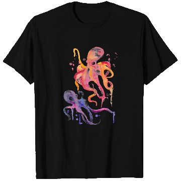 Discover Octopus Pet art Sea Life paintings Environmentalist Conservation T-Shirts