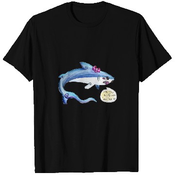 Discover Shark Pet Funny and Cute Tsundere Anime Thresher Shark Senpai T-Shirts