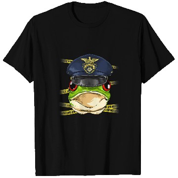 Discover Frog Pet Police Pond Frog Amphibian Animal Lover 106 T-Shirts
