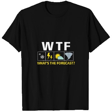 Discover WTF Whats The Forecast 2Witty Meteorologist Weatherman Pun T-Shirts