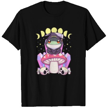 Discover Frog Pet Pastel Goth Kawaii Mushroom Moon Phase Grim Reaper Frog T-Shirts