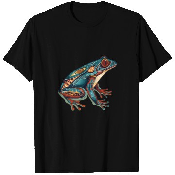 Discover Frog Pet Native American Indian Style Art Pacific Northwest 8 T-Shirts