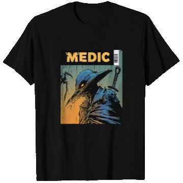 Discover Medic Comic Book Plague Doctor Healer Magazine Style Art T-Shirts