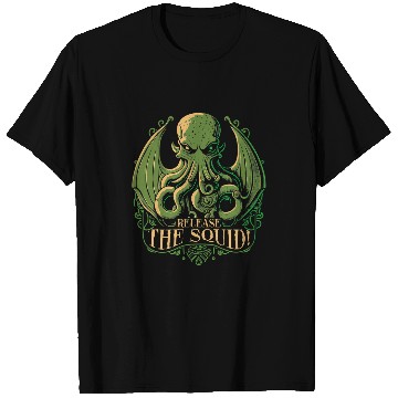 Discover Octopus Pet Cthulhu Release The Squid Cosmic Horror Cthulhu T-Shirts