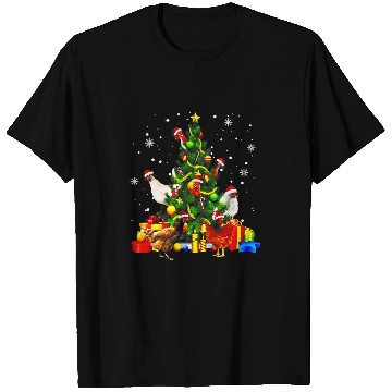 Discover Chicken Pet Christmas Tree Decoration Candy Cane xmass Santa T-Shirts